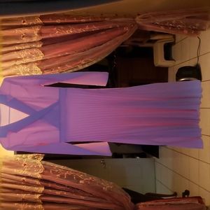 Flounce Sleeve Self Belted Pleated Dress